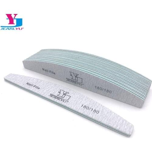 10pcs Professional Nail File JEARL YU Sanding Buffer Block 180/180 UV Gel Polish Salon Nails Accessoires Supplier Lime a Ongle