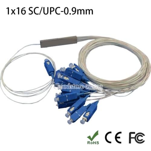 1x16 SC/UPC Fiber Optic PLC Splitter Fiber splitters Fiber pigtails