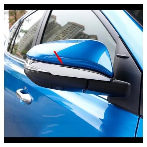 ABS Chrome For Toyota RAV4 RAV 4 2014 2015 2016 2017 2018 Accessories Car Rearview mirror decoration strip Cover Trim 2pcs