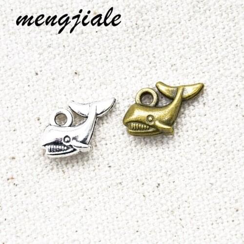 30pcs Hot Sell Alloy Metal Lovely Dolphin Charms For DIY Handamde Jewelry Findings Accessories