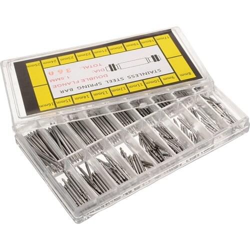 360PCS 8-25mm Watch Band Spring Bars Strap Watch Bracelet Link Pins Stainless Steel Watchmaker Clock Repairing Tool