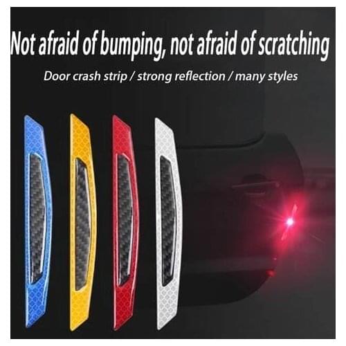 4pcs Car door safety anti-collision warning reflective stickers OPEN stickers long-distance reflective paper decorative stickers