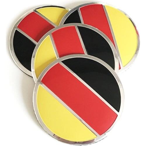 4pcs/set Alloy Car Wheel Center Hub Caps Sticker Car Wheel Stickers Germany Flag Car Decoration Stickers for Mercedes Benz W213
