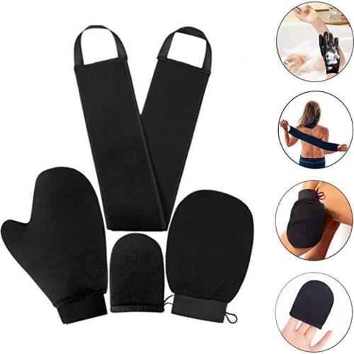 4Pcs/Set Shower Bath Scrub Glove Exfoliating Body Scrub Hammam Scrub Mitt Body Facial Massage Glove Bath Shower Wash