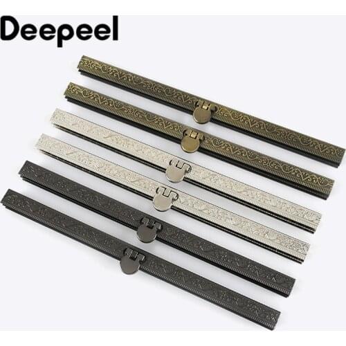 5PCS Deepeel 19cm Metal Embossed Purse Frame Bag Lock Clutch Coin Bags Clasp Sewing Hardware Wallet Accessories HandBag Parts
