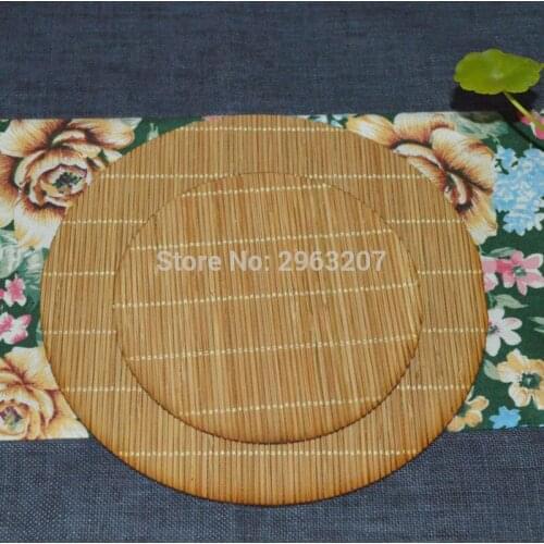 Ethnic Style Bamboo Table Mat Round Coffee Tea Cup Holder Heat Insulation Bowl Dish Plate Pad 10cm/15cm Dia