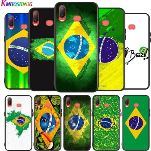 Brazil Brazilian flag for Samsung Galaxy A9 A8 Star A750 A7 A6 A5 A3 Plus 2018 2017 2016 Silicone Black Phone Case Soft Cover