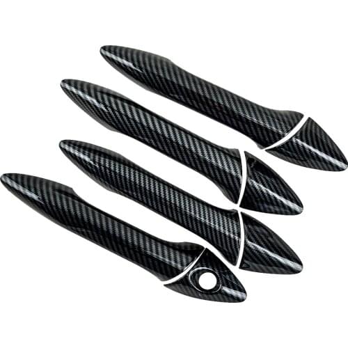 1 Set Car Outside Door Handle Covers Trims Carbon Fiber Style Fit For Hyundai Elantra Sedan 2011 2012 2013 2014 2015 2016