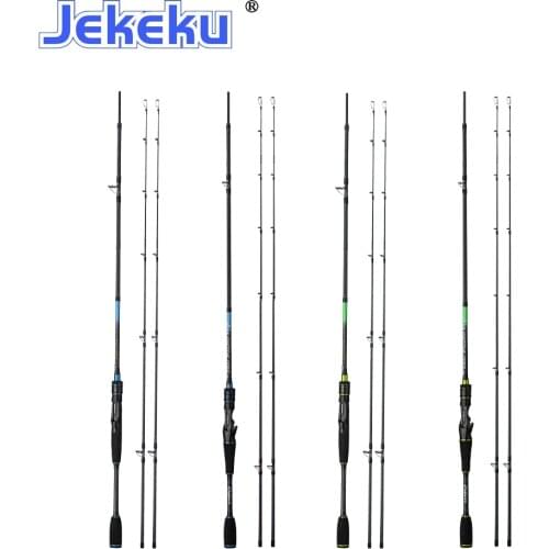 JEKEKU New 1.98m 2.1m 2.4m Spinning Lure Fishing Rod for Pike chub perch 2 Top Tips M/MH Carbon Fishing Pole Casting Fishing Rod