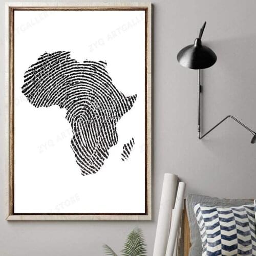 Map of Africa This is My DNA Proud African American Melanin Wall Art Hanging Poster Painting Canvas Paper Photography Abstract W