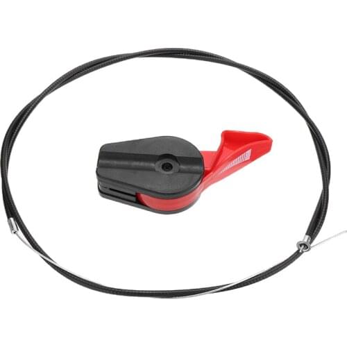 Red Lawn Mower Throttle Cable 65'' Universal Control Switch Lever Control Handle Kit for Garden Lawnmowers Tools