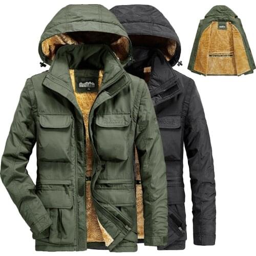 Winter Outdoor Jacket Men Waterproof Jackets 2021 Multi Pocket Windbreaker Army Coat Outwear Parka Mens Thick Military Overcoat
