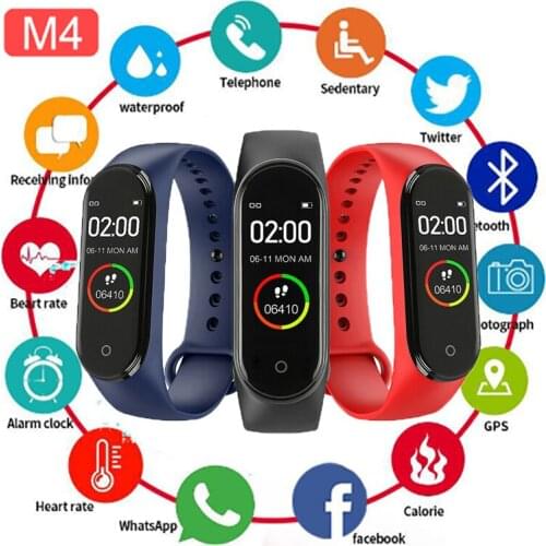 M4 Bluetooth Smart Band 4 Sport Bracelet M4 Band Fitness Tracker Waterproof Smartwatch Pedometer Android Watches Smart Watch