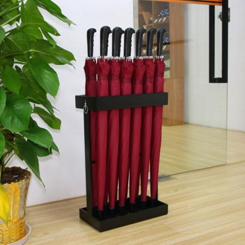 Umbrella Stand Metal Iron Umbrella Holder for Home Hotel Rain Gear Storage Rack Bottom with Removable Water Plate mx11011738