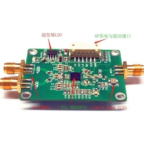 Max2870 Module RF Signal Source 23.5-6000m 0.5ppm High Precision Low Noise PLL