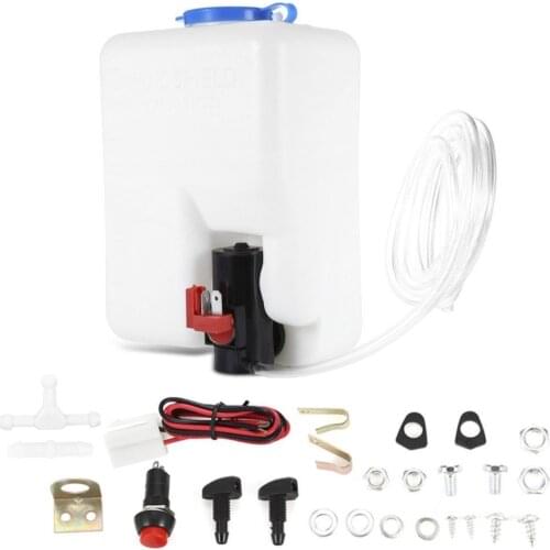 New Washer Tank Pump Bottle Kit Universal Windshield Wiper Systems Quality Reservoir
