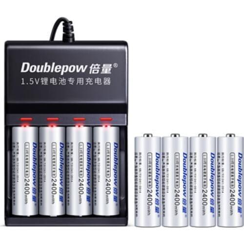 Original 1.5v AA 2400mWh rechargeable battery, large capacity rechargeable lithium battery through AA AAA USB smart charger
