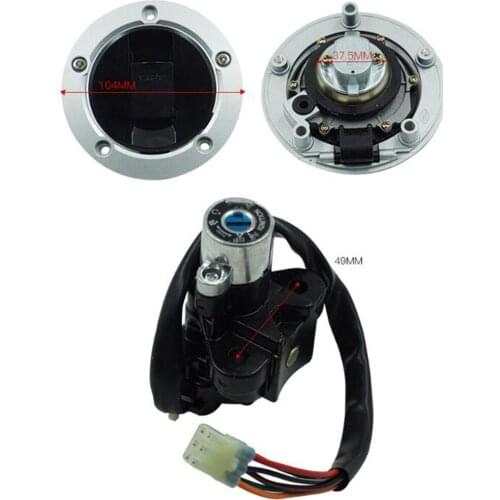 Ignition Switch Fuel Gas Cap Cover Lock key For Suzuki Motorbike GSXR600 750 k8