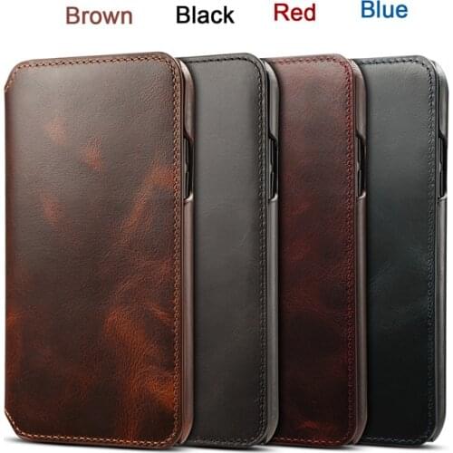 Luxury Flip Genuine Leather Phone Case for iPhone X XS Max XR 10 Case Wallet Card Slots Bag Cover for iPhone 8 7 6 6S Plus Capa