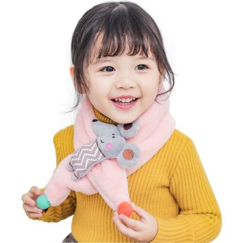2020 Baby Cute Cartoon Mouse Dinosaur Children Autumn Winter Warm Toddler Boys Girls Scarves Cheap Stuff 75*9cm