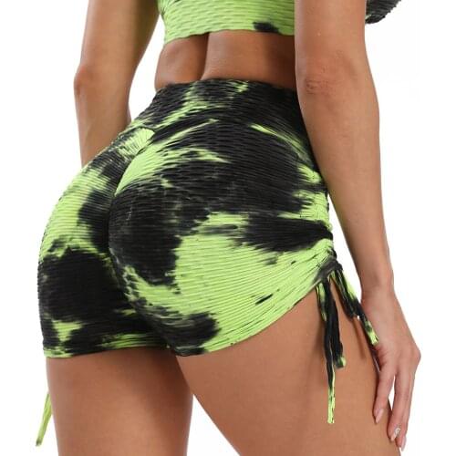 Waist Shorts Athletic Gym Workout Fitness Sexy Womens Sports High Yoga Leggings Briefs Athletic Breathable push up Yoga Short