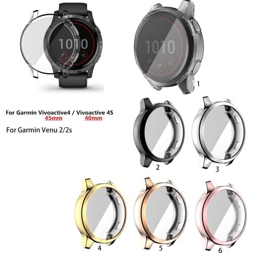 Slim Watch Cover for Garmin Vivoactive 4 4s Soft Clear TPU Screen Protector for Garmin Venu 2 2s 40mm 45mm