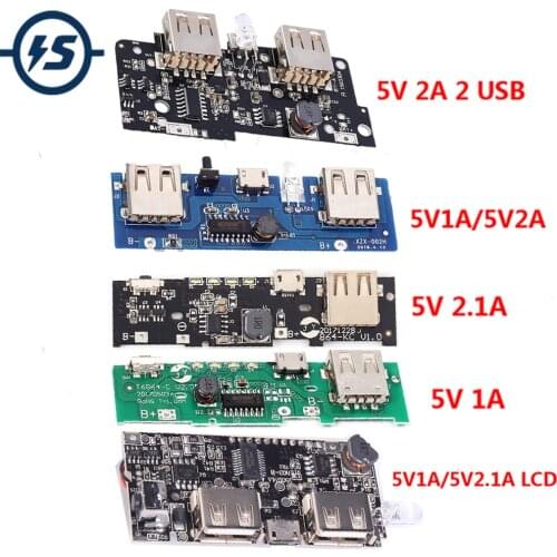5V 1A 2A Power Bank 18650 Charger Module Charging Circuit PCB Board Power Supply Step Up Boost Mobile Phone For Battery DIY