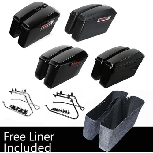 Motorcycle Hard Saddlebags Saddle Bags Conversion Brackets For Harley Softail Heritage Deluxe 1984-2016