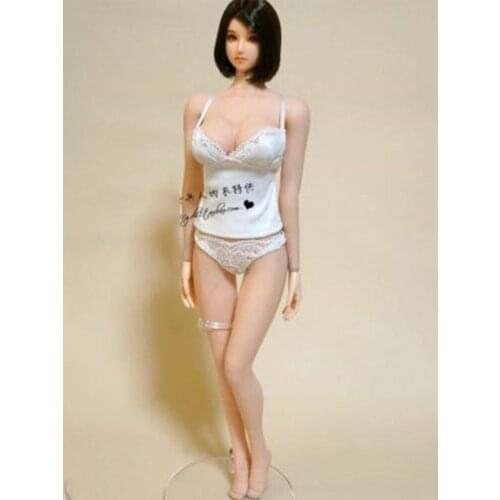 1/ 6 Scale Feamle Clothes Women White Underwear Sling Vest & Underpants Clothing Accessories For 12" TBLeague Seamless Body