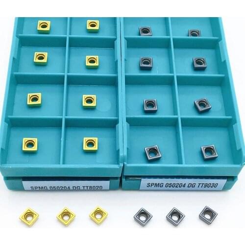 10 pieces of SPMG050204 DG TT8020 TT9030 carbide inserts for metal U-drill SPMG 050204 machine tool parts turning insert tools