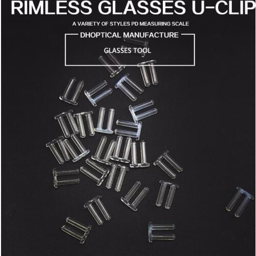 1000pcs/lot U-clip rimless glasses material eyeglasses accessories different size