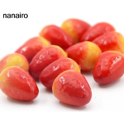 20Pcs Artificial Mini Bubble Strawberry Small Berry Family Dining Table Wedding Kitchen Garden Christmas Decoration Ornament