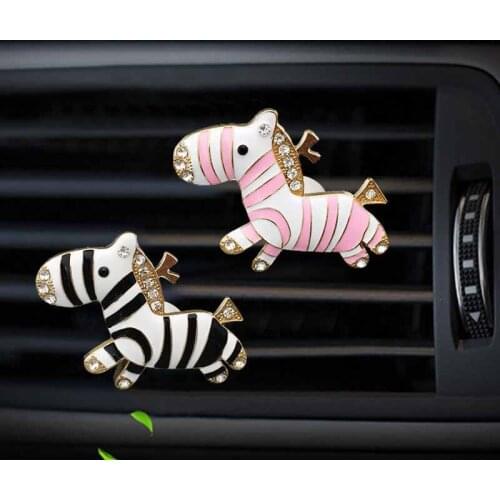 Car Ornaments Lovely Zebra Dolls Air Freshener Perfume Diffuser Toy Automobile Interior Dashboard Decoration Car Accessories