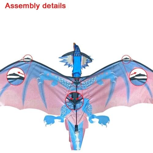 Huge 3D Dragon Kite Single Line with Tail Family Outdoor Sports Children Fun Toy QW