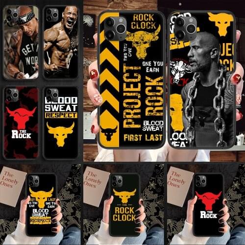 The Rock Dwayne Johnson Phone Case Cover Hull For iphone 5 5s se 2 6 6s 7 8 12 mini plus X XS XR 11 PRO MAX black painting