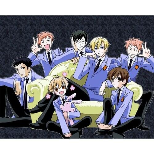 D0805 Ouran High School Host Club Anime Silk Fabric Poster Art Decor Indoor Painting Gift