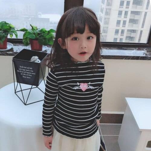Baby T-Shirt Clothes Tops Bottoming Girl stripe Cotton Style Solid Long Sleeve Spring Casual Baby T-Shirt Top Long Sleeves