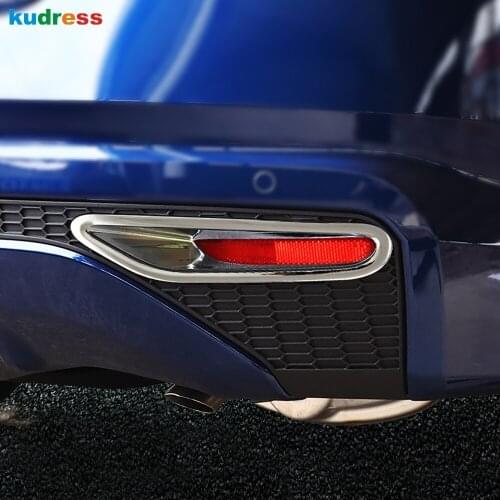 For Nissan Altima 2019 2020 ABS Chrome Rear Fog Light Lamp Bumper Foglight Cover Trim Frame Car Styling Molding Kit