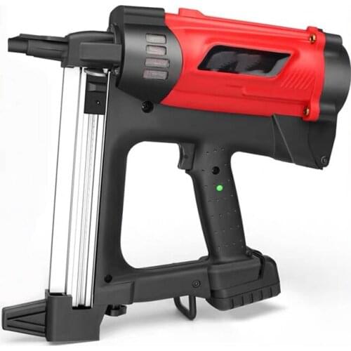 MD-060 Gas Nail Gun Cement Nailing Steel Nail Gun Pneumatic Nail Gun Install Door And Window Wire Slot Nailing Gun 7.4V 2000mah