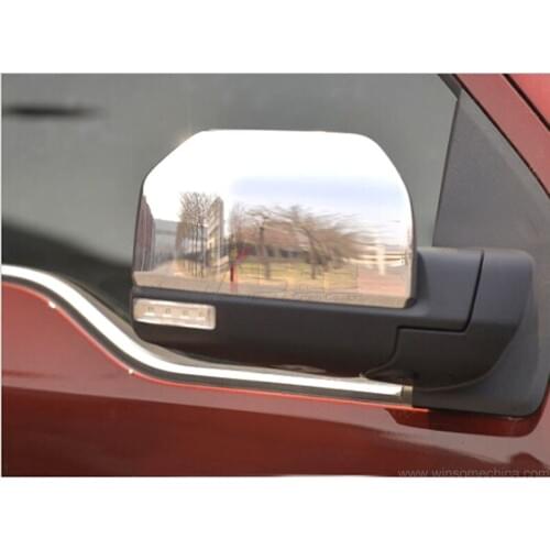 For Ford F150 2015 2016 2017 2018 Chrome Side Wing Door Mirror Cover Trim Styling Accessories