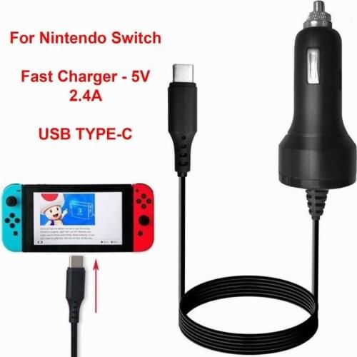 Travel Power Supply 5V 2.4A USB Type C Car Charger Fast Charging Adapter Cable for Nintend Switch NS Lite Console