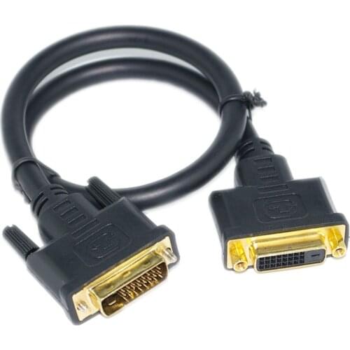 DVI Cable DVI-D to DVI 24+1 Male to Male / Female Dual Link DVI-D Monitor Cable for PC HDTV Porjector 0.5M