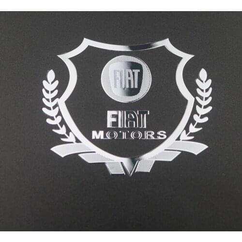 2pcs 3D Metal Car Styling Side Door Badge Stickers Side Window Emblem Decals For Fiat 500 Punto Bravo Stilo Panda Car Styling