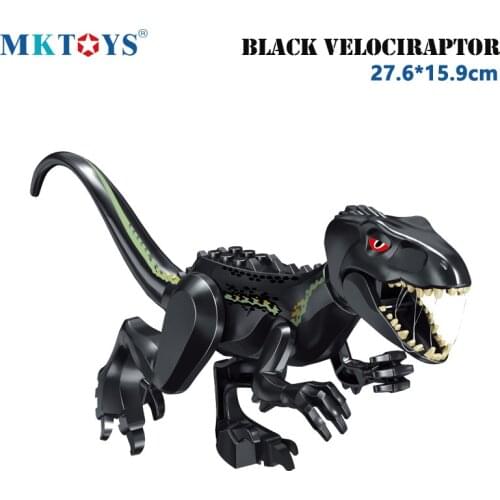 MKTOYS Jurassic Dinosaur Park Velociraptor Dino World Brick Tyrannosaurus Building Block Figures Indominus Rex Toys for Boys
