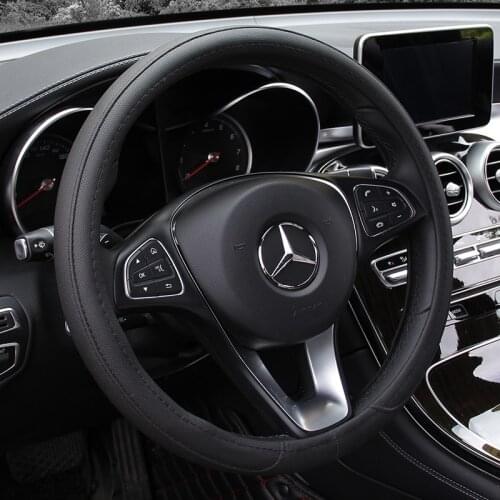 Soft Braid on Car Steering Wheel Cover For 37 - 38 CM 14.5"-15" Anti-slip Inner Ring M Size Steering-Wheel Car Styling Carpet