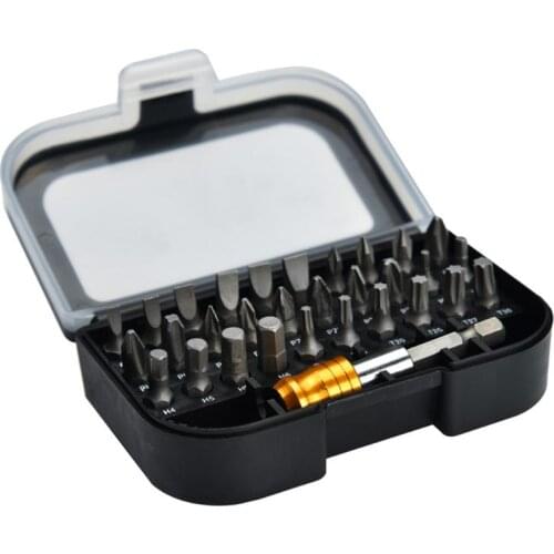 31Pcs Screwdriver Bits Extension Bar Set Multi Size Compact Magnetic Head
