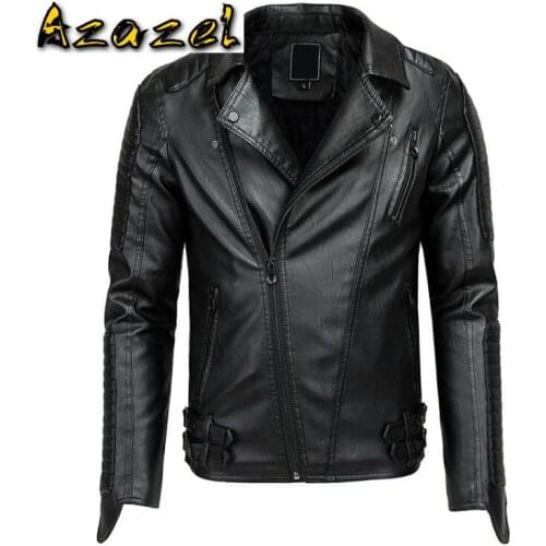 New Men Leather Suede Jacket Fashion winter Motorcycle PU Leather Male Autumn Bomber Jackets Outerwear Faux Leather Coat L-3XL