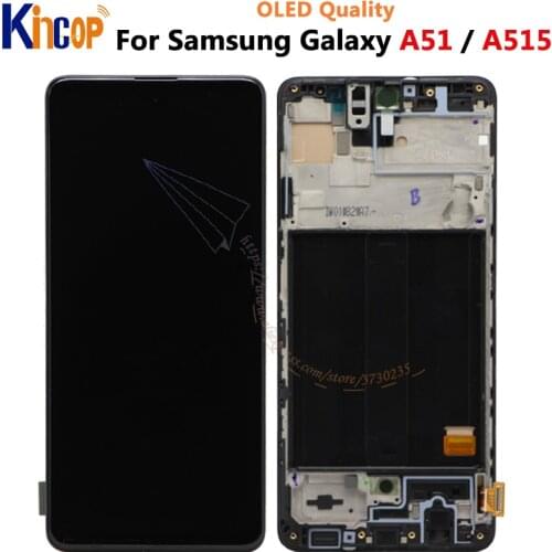 OLED For Samsung Galaxy A51 LCD with frame Digitizer Assembly For Samsung A51 Display A515 A515F A515F/DS,A515FD A515FN/DS