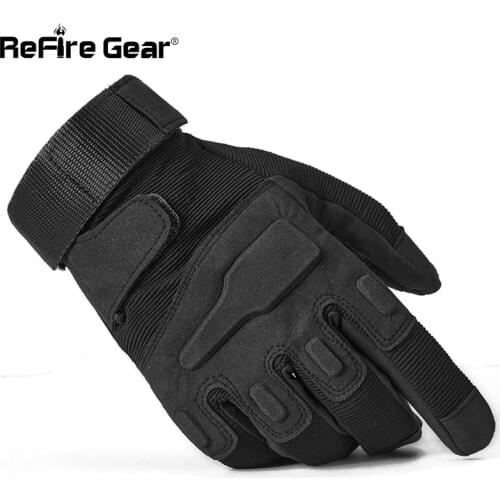 ReFire Gear Army Forces Tactical Gloves Mens SWAT Police Paintball Military Gloves Soldier Combat Shoot Full Finger Mittens