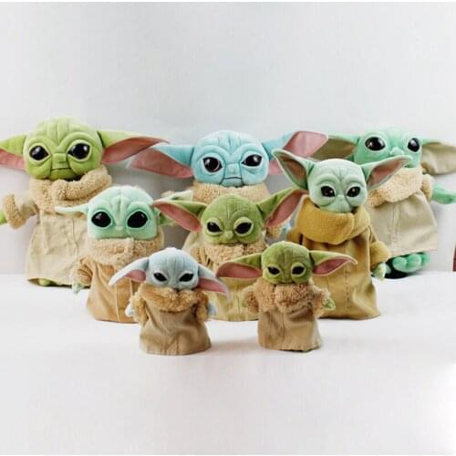 Disney Star Wars Baby Yoda Plush Dolls Toys Keychain Pendants Anime Action Figure Stuffed Yoda Master Toys For Childrens Gift